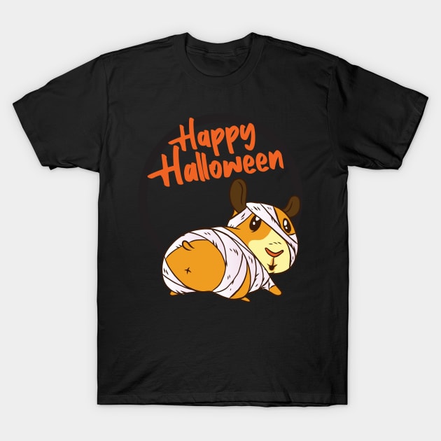 Hamster Mummy Happy Halloween T-Shirt by DePit DeSign